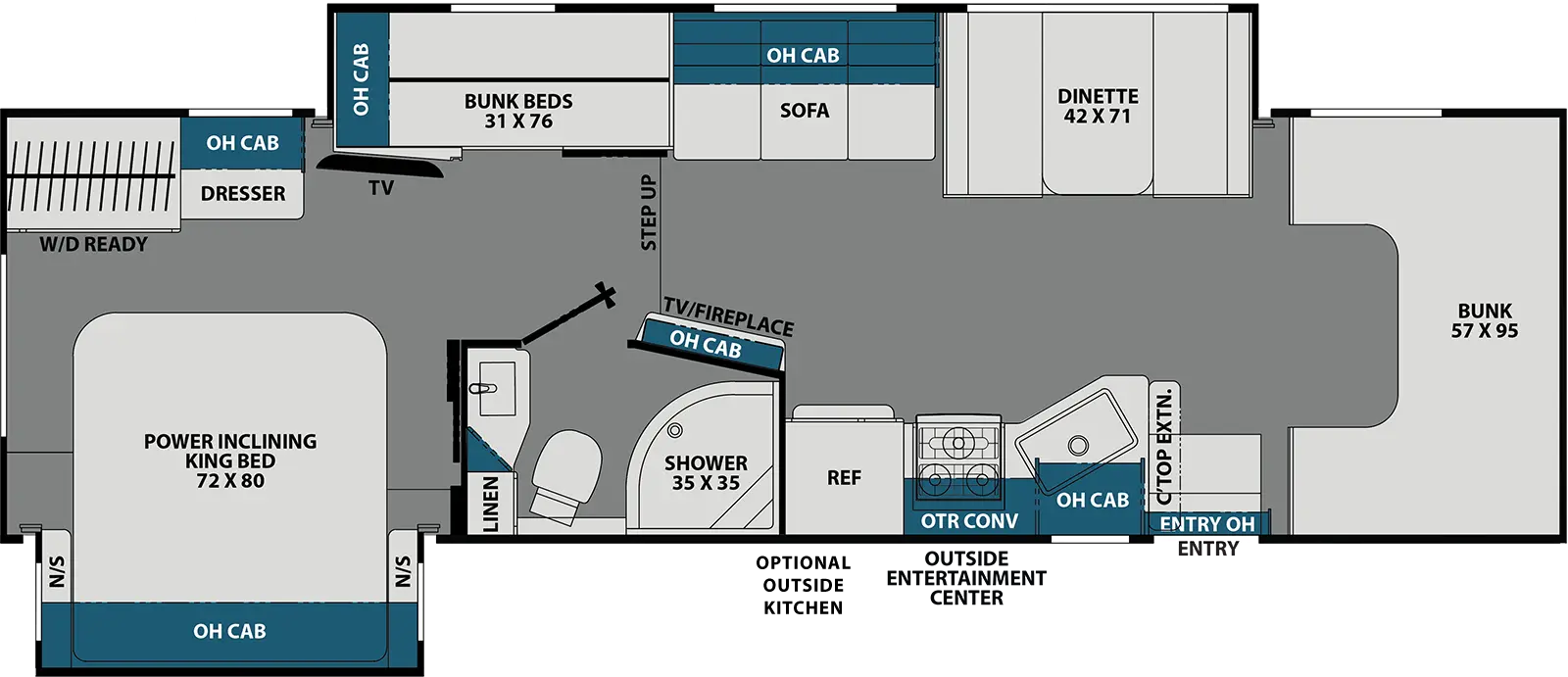 Entourage 340BH Floorplan